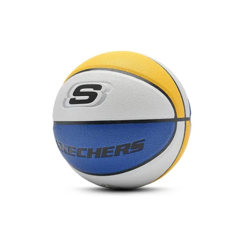 Skechers PU Basketball Yellow, Blue And White Color Blocking Size 7 Ball Street Unisex