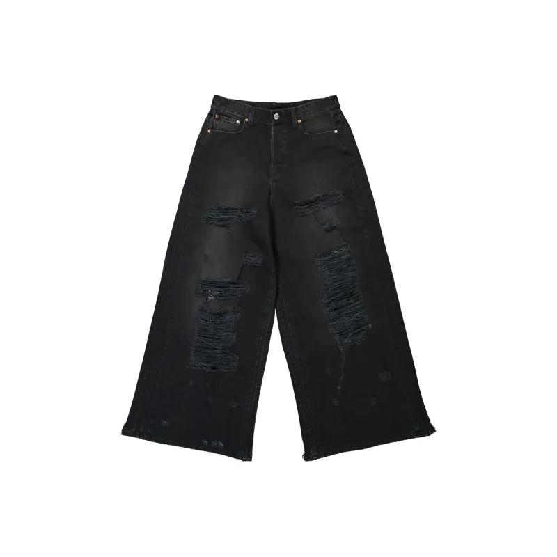 Vetements Ripped Big Shape Jeans-0