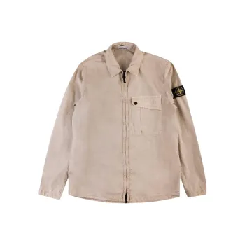 STONE ISLAND Zip Up Long Sleeved Shirt