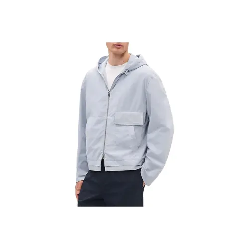 HERMES Jackets & Coats Men's Light Blue