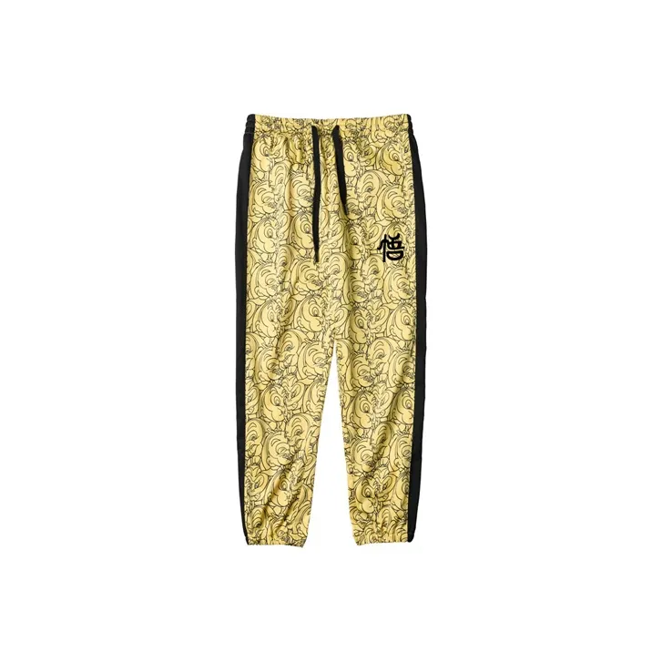 WOOKONG Casual Pants Men's Yellow-0