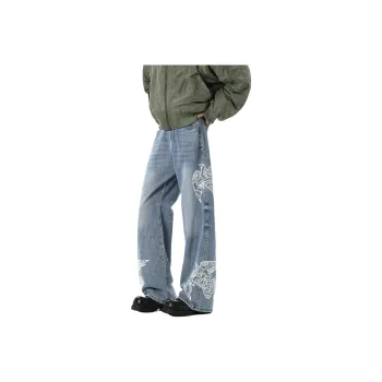 WARNING LIGHT Jeans Unisex Blue