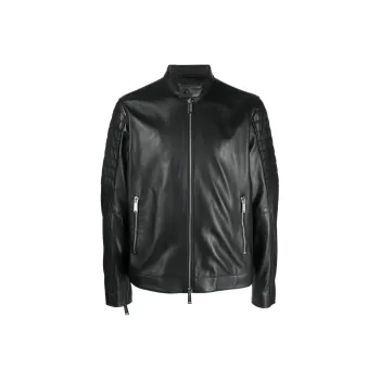 DSQUARED 2 Leather Jackets Men Black