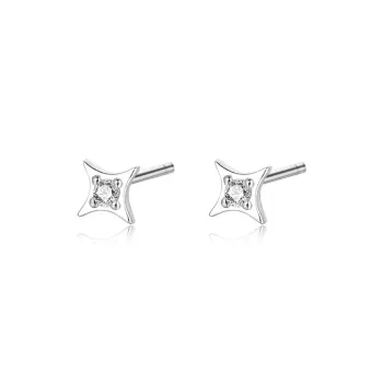 KwOnline S925 Silver Stud Earrings Women's