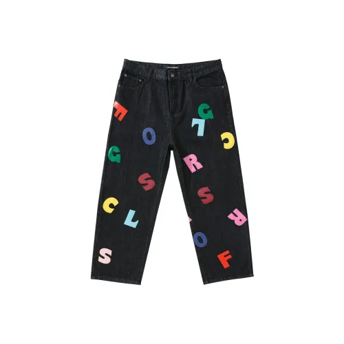 GOLFCROSS Straight Thickened Jeans Unisex