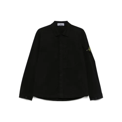 STONE ISLAND Compass Patch Long Sleeved Overshirt
