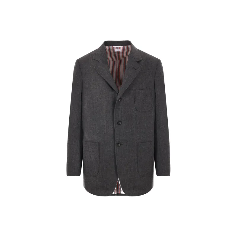 THOM BROWNE Single Breasted Tailored Blazer-0
