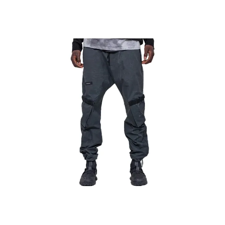 ISO.POETISM SS21 Jogger Casual Pants Unisex Black Gray Color-0