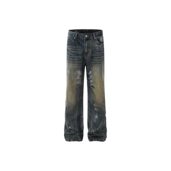 YINLEI Jeans Unisex Vintage Blue