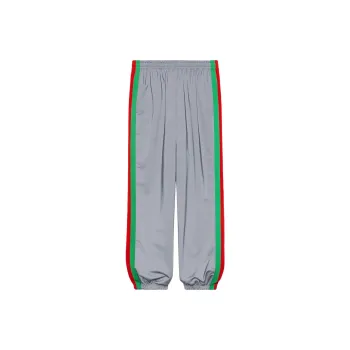 GUCCI Knitted Sweatpants Men Silver