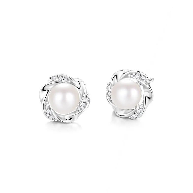 QUIET LOVE S925 Silver Stud Earrings Women's-0