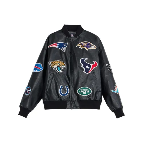 NFL Leather Jackets Unisex Black