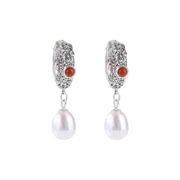 ZHENZHUAOMI Pearl Earrings Women's