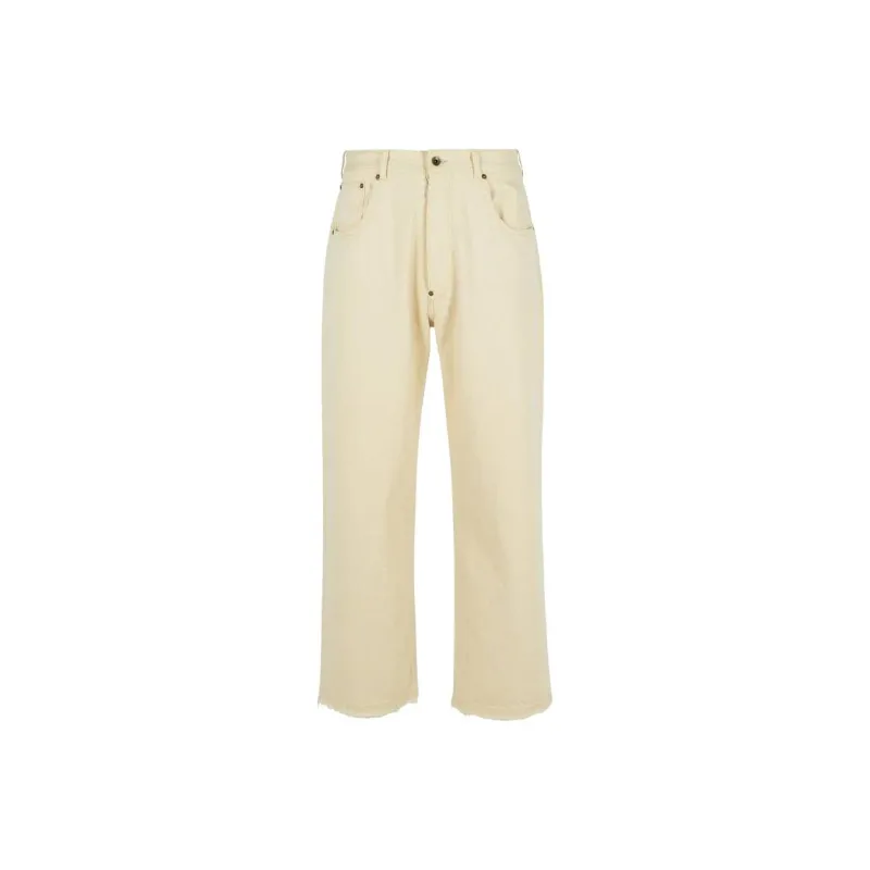 Maison Margiela Buckle Detailed Straight Leg Jeans-0