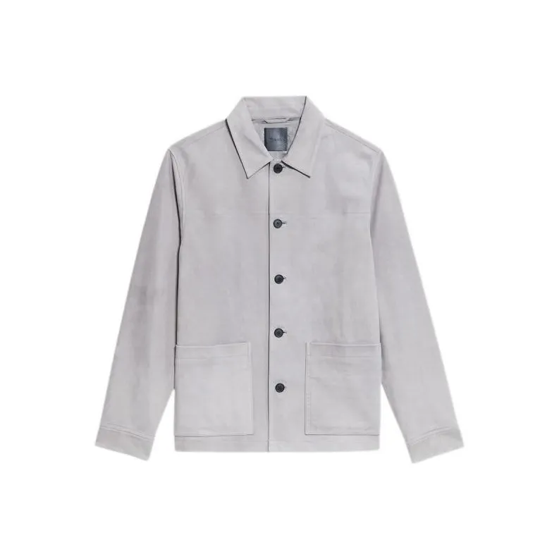 THEORY Leather Jackets Men Ivory-0