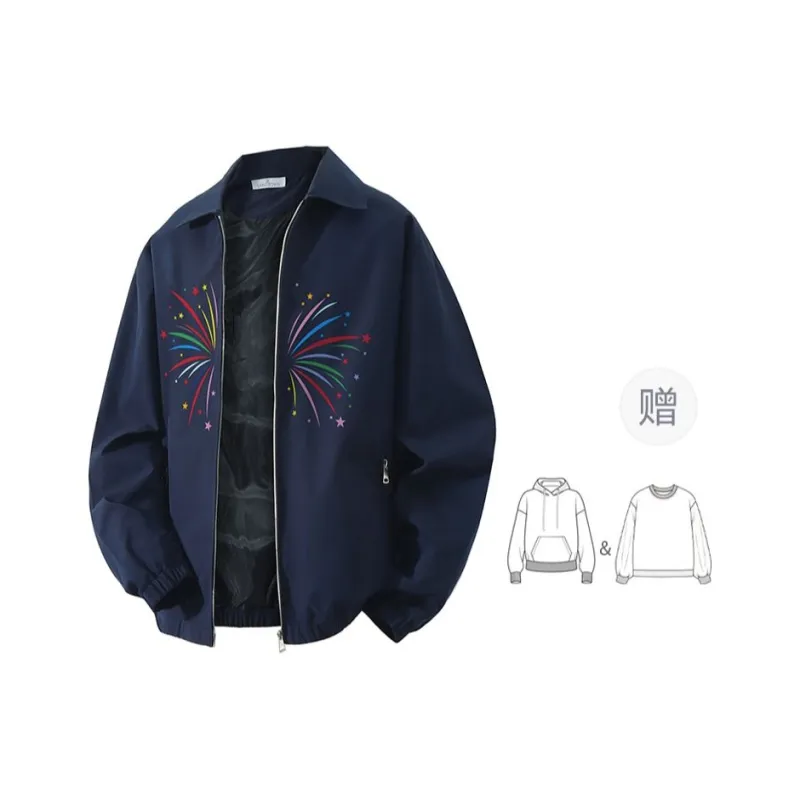 LIVINGTOWN Jackets Coats Unisex Cream Gray-15
