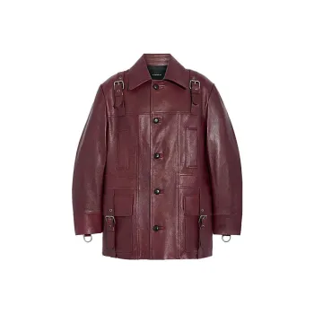COACH Leather Jackets Men Red