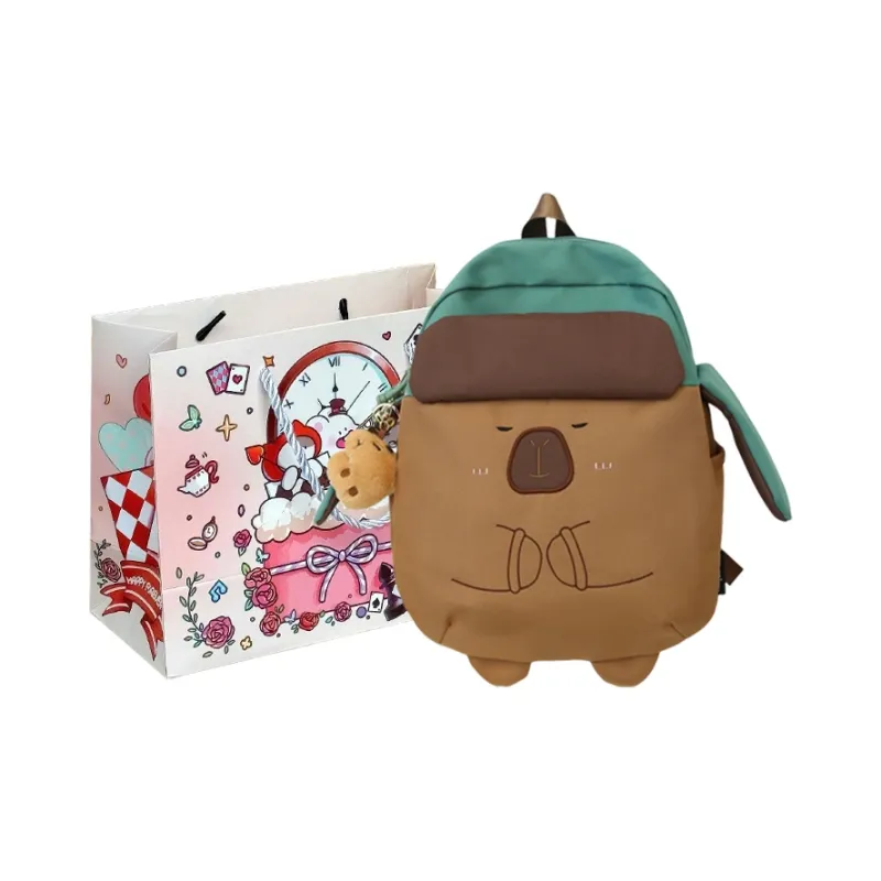 MOM'S HELPER Nylon Backpack Large Size Women's White/Pink/Khaki-8
