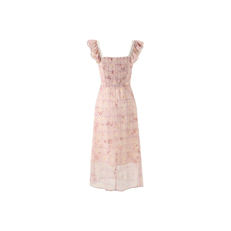 ACAINES Short Sleeved Dress Women's Berry Pink-1