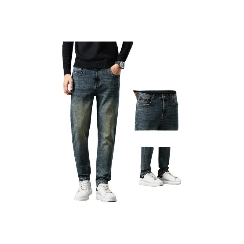 DABAISHA Jeans Men's Deepen Vintage Blue-0