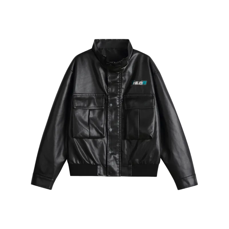 33TH Leather Jacket Unisex Black-0
