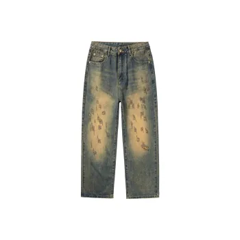 SANTASTIC Jeans Men's Mud Dyed Yellow