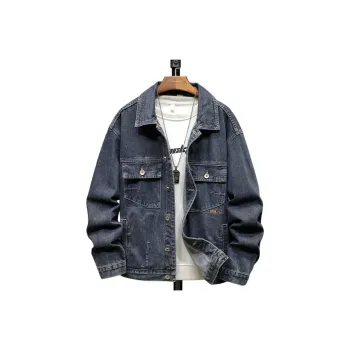Tonlion Denim Jacket Unisex Blue Gray