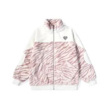 GENANX Jackets Coats Unisex White Pink