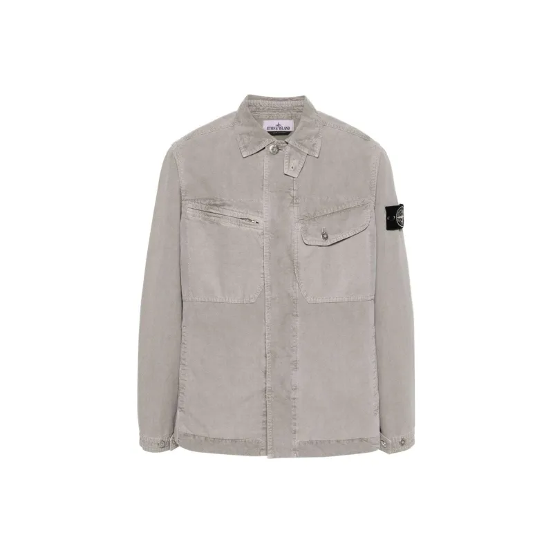 STONE ISLAND SS24 Jackets & Coats Men's Light Gray-0