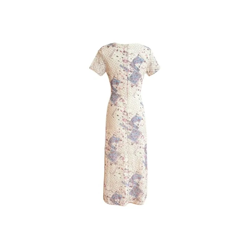 PLANE DRIFT Short Sleeved Dress Women's Light Yellow-1