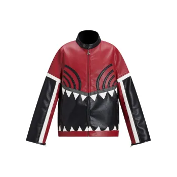KAKAZZY Leather Jackets Unisex Dark Red