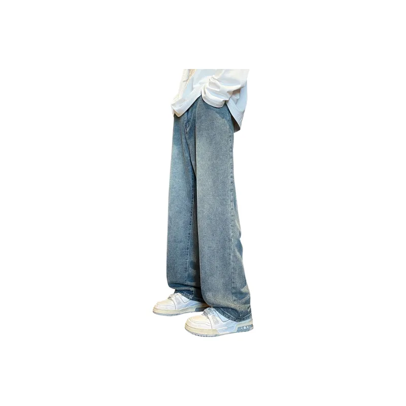 MARK WAFFLE Jeans Unisex Vintage Blue-0