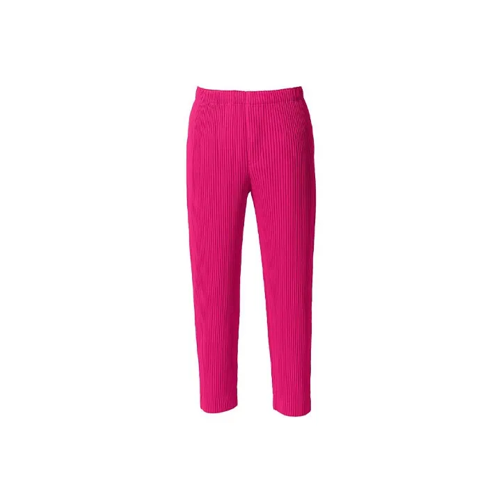 Homme Plissé Issey Miyake SS21 Casual Pants Unisex Rose Red-0