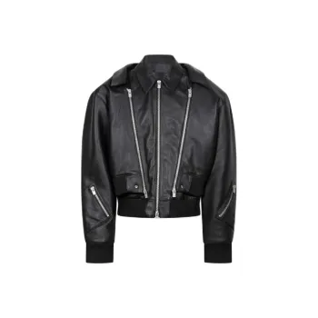 HELIOT EMIL Leather Jacket Unisex Black