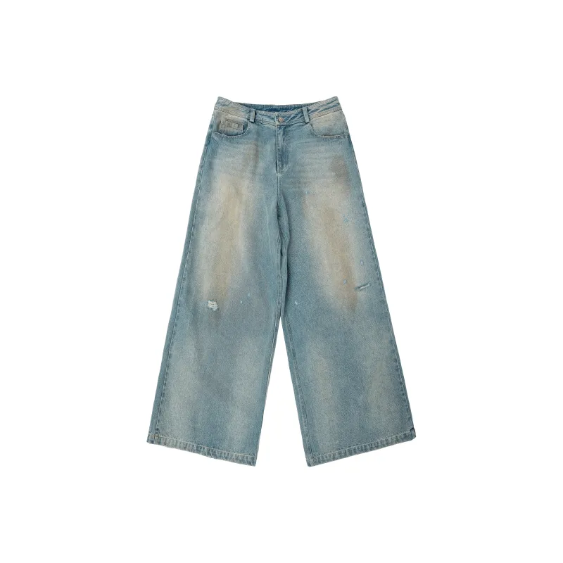 JHYQ Jeans Spring Fall Unisex Blue-0