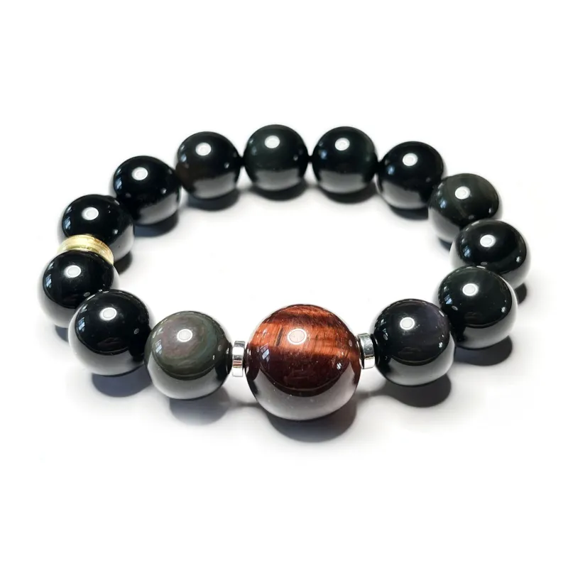 CUIJING Natural Tiger's Eye Stone Jade Bracelets Unisex-0