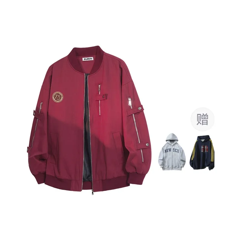 BRUMAIRE Jackets Coats Unisex Burgundy-0