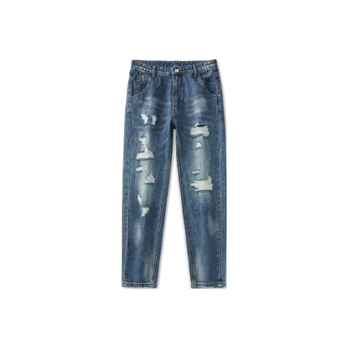FAIRWHALE Jeans Spring And Summer Men's Denim Blue