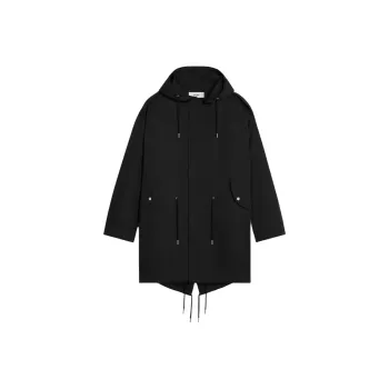 CELINE Long Parka In Technical Cotton