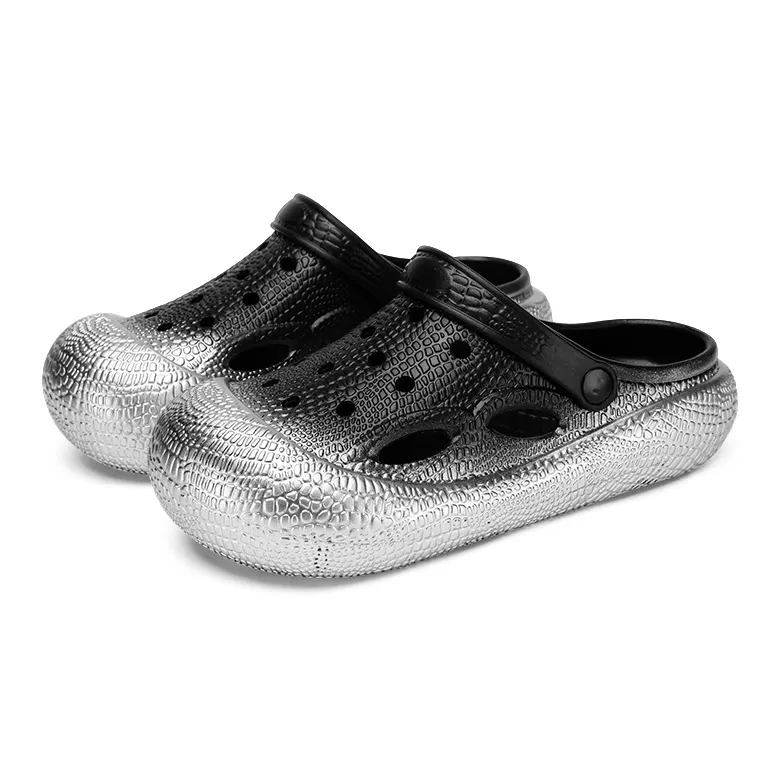 Darcy Sen Slippers / Home Slippers Black Silver-10