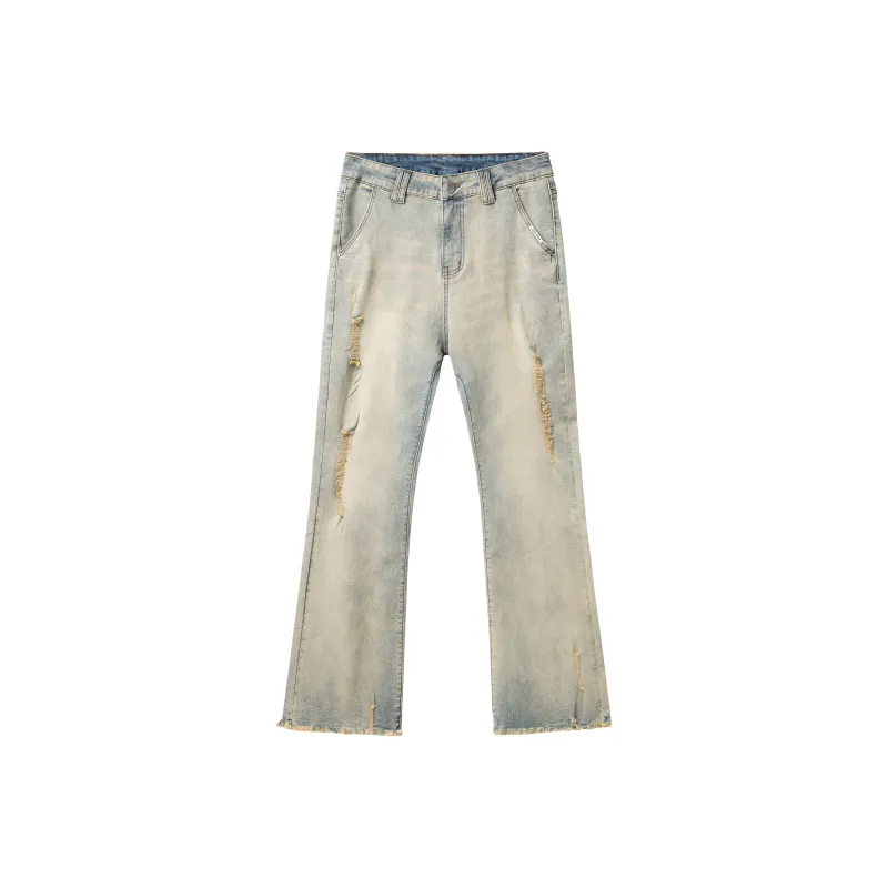 XINYINSU Jeans Unisex Yellow Mud-0