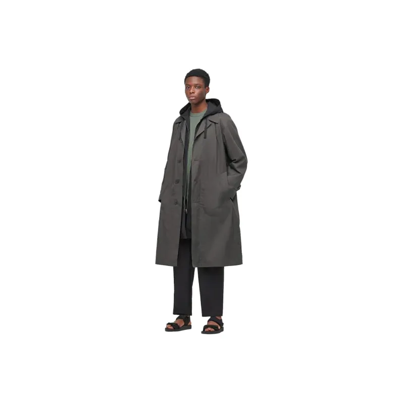 UNIQLO Trench Coat Unisex Dark Gray-0