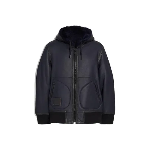 COACH Leather Giuseppes Men Navy