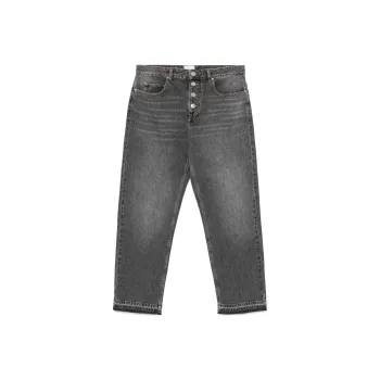 ISABEL MARANT Logo Patch Straight Leg Jeans
