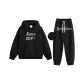 Fleece-Lined Black Top+Black Pants