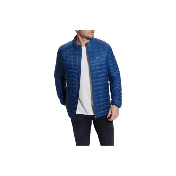 GUESS Eco Shiny Packable Puffer Jackets Coats Men's Blue Lily
