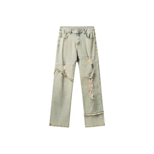 XINYINSU SS24 Jeans Unisex Yellow Mud