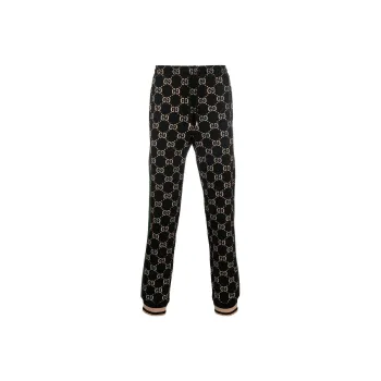 GUCCI SS22 Knitted Sports Pants Men's Black