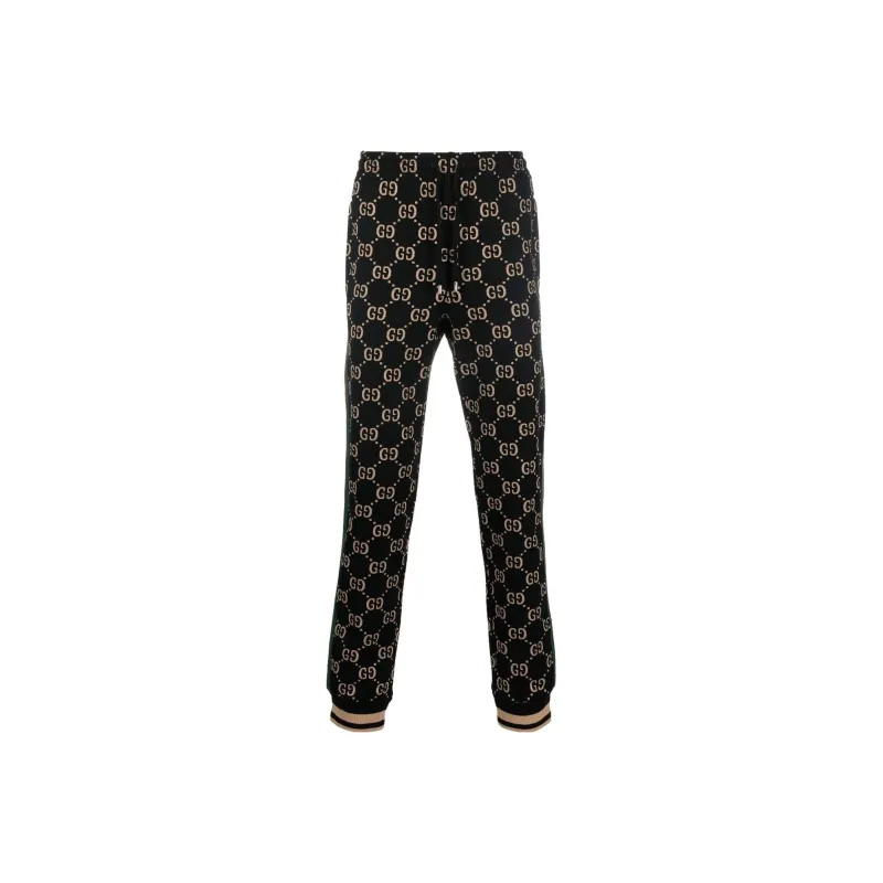 GUCCI SS22 Knitted Sports Pants Men's Black-0