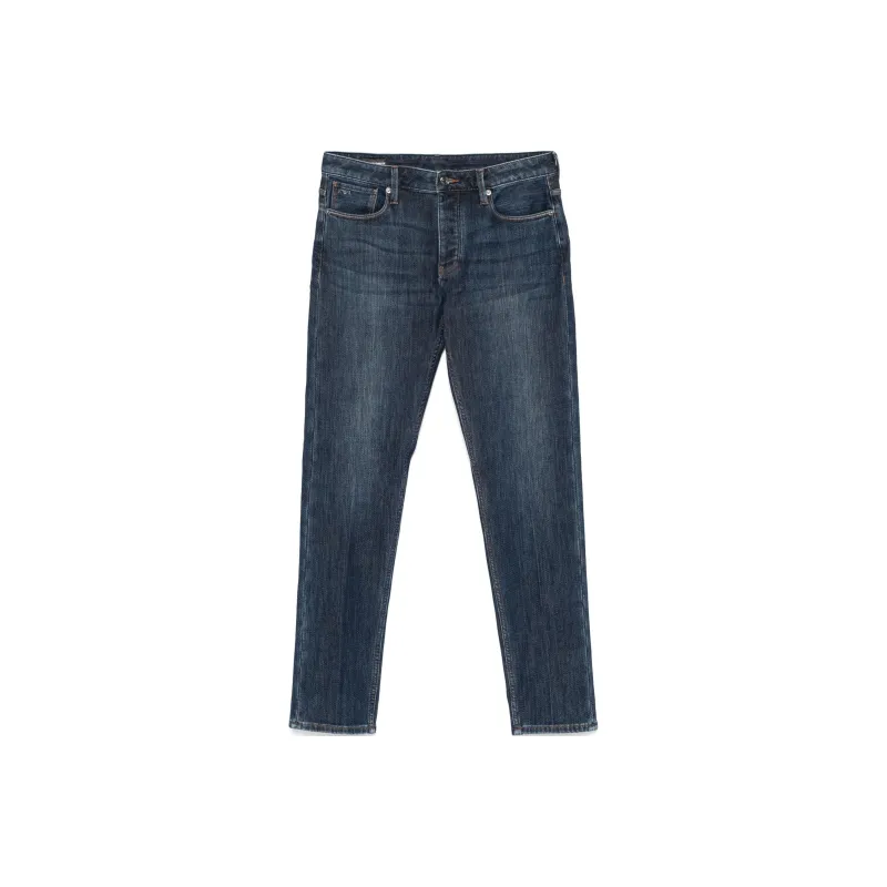 EMPORIO ARMANI J75 Logo Patch Slim Cut Jeans-0